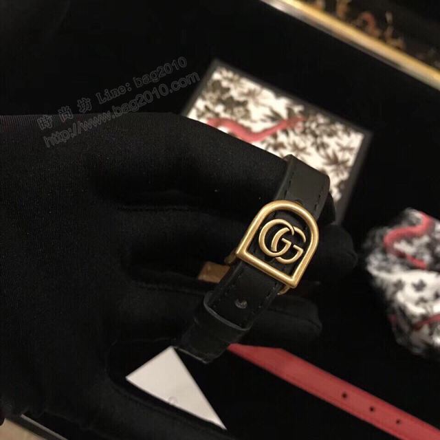 GUCCi飾品 古馳真皮手鐲 明星同款 Gucci女手鐲  zgbq1095